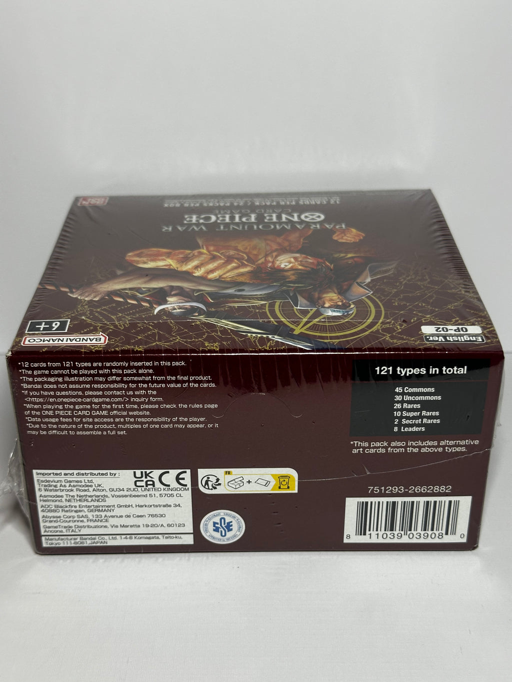 One Piece Card Game - Paramount War OP02 Booster Box English