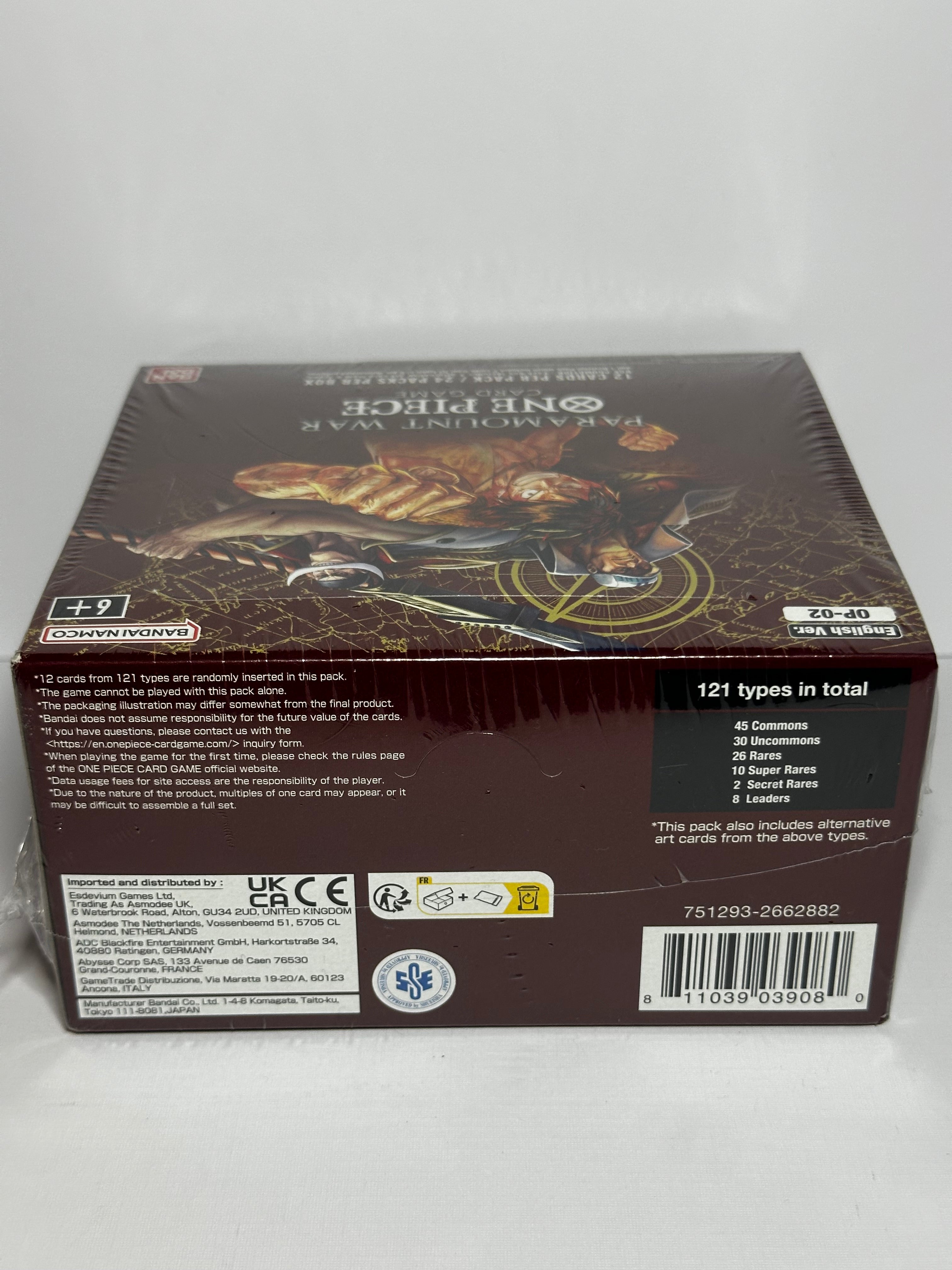 One Piece Card Game - Paramount War OP02 Booster Box English
