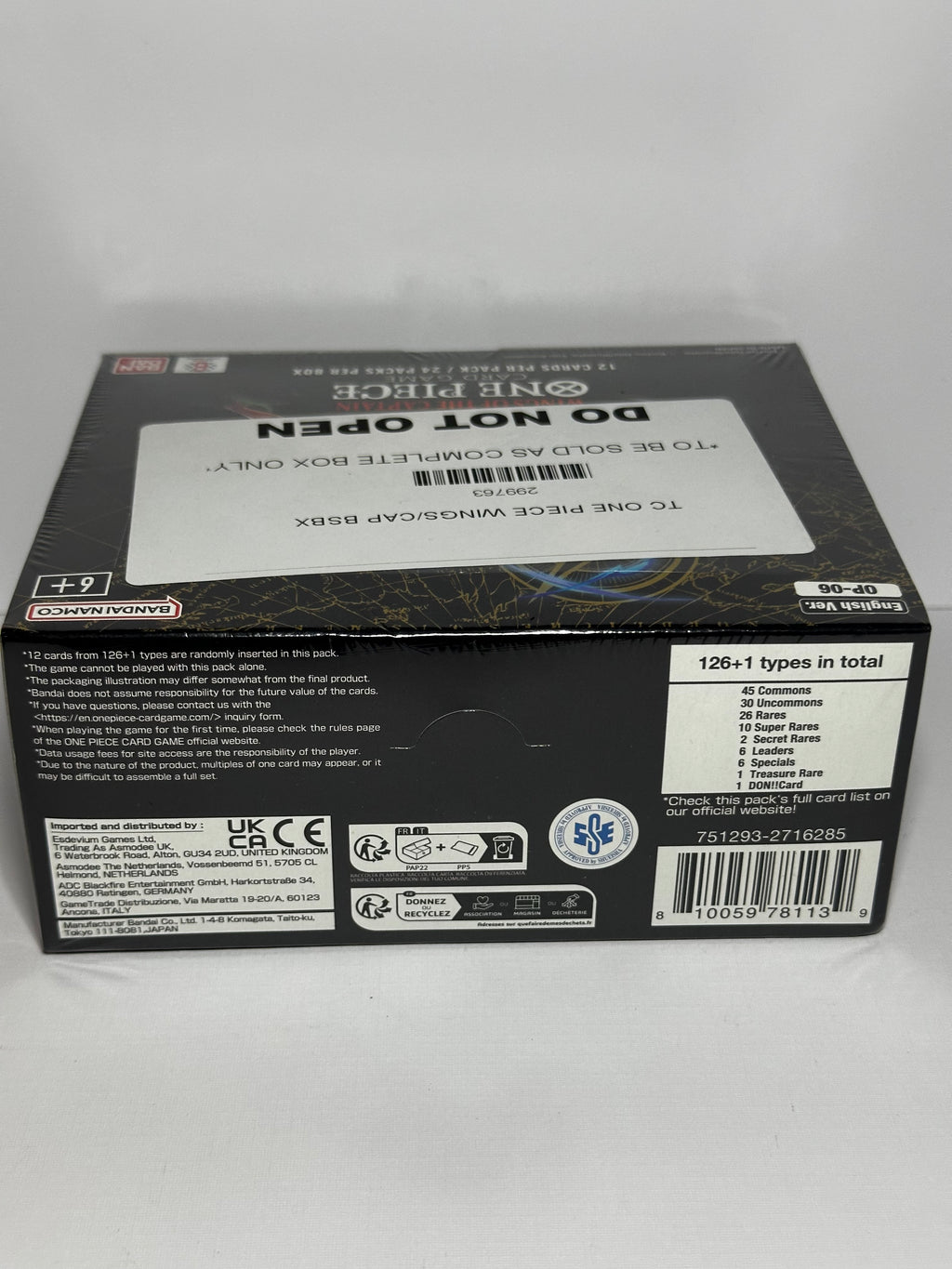 One Piece Card Game - Wings Of The Captain OP06 Booster Box English