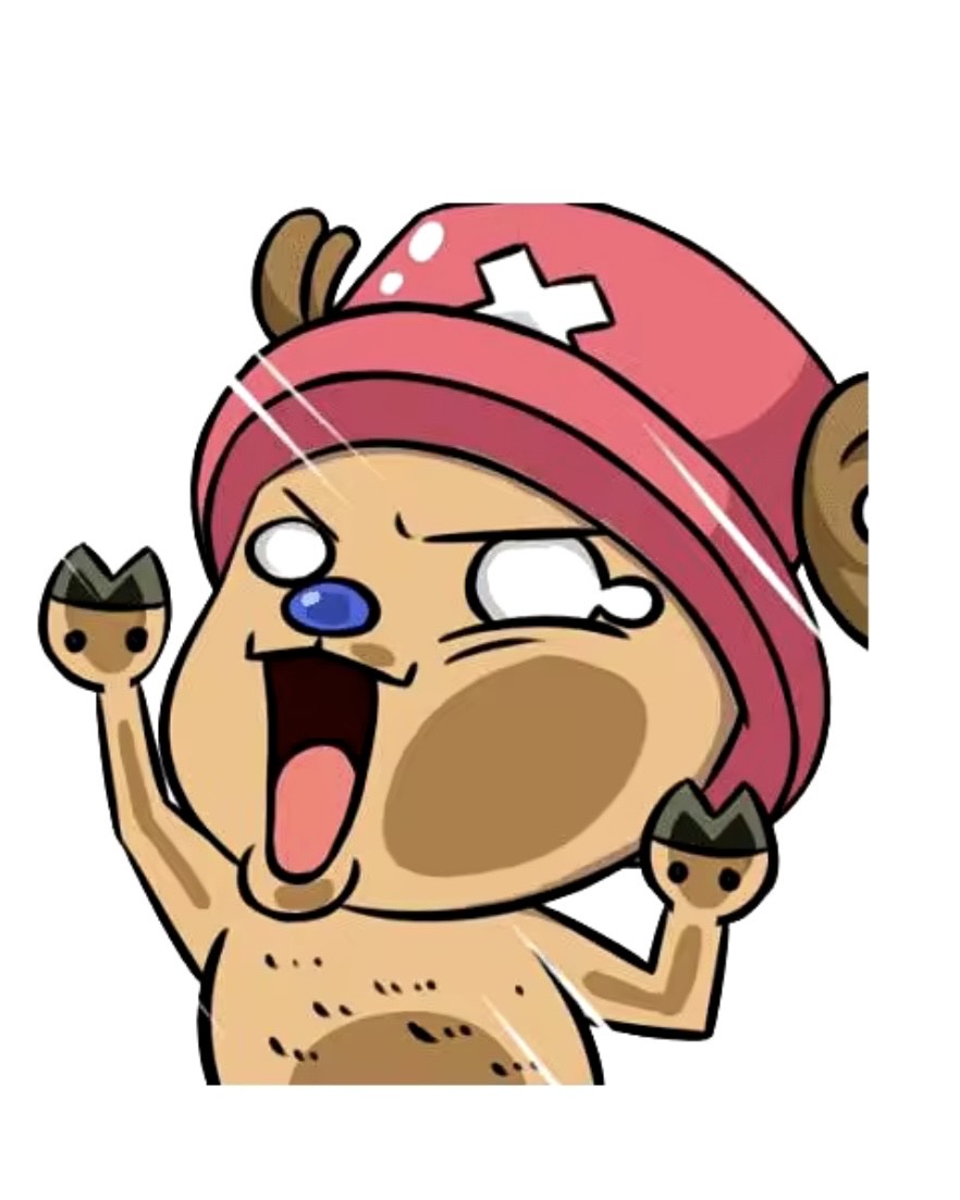 One Piece Tony Tony Chopper Smushed Face On Glass Vinyl Car Sticker