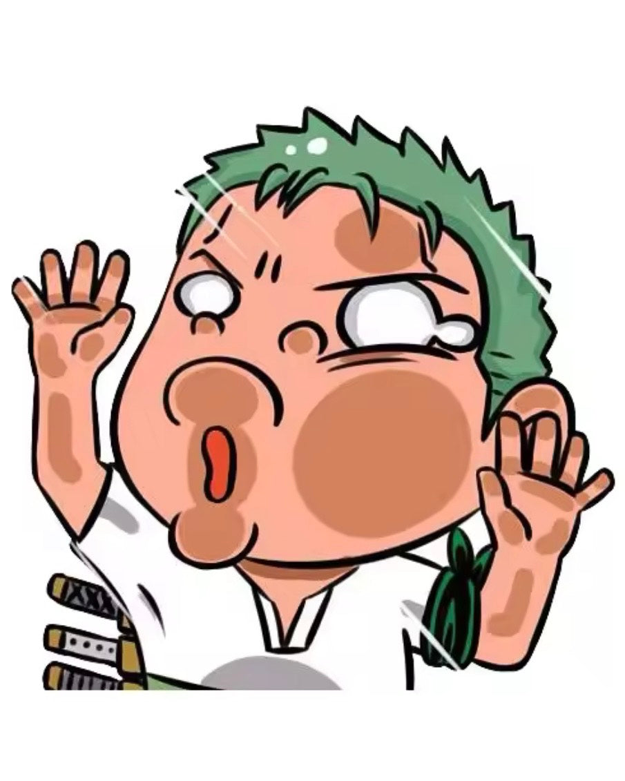 One Piece Roronoa Zoro Smushed Face On Glass Vinyl Car Sticker